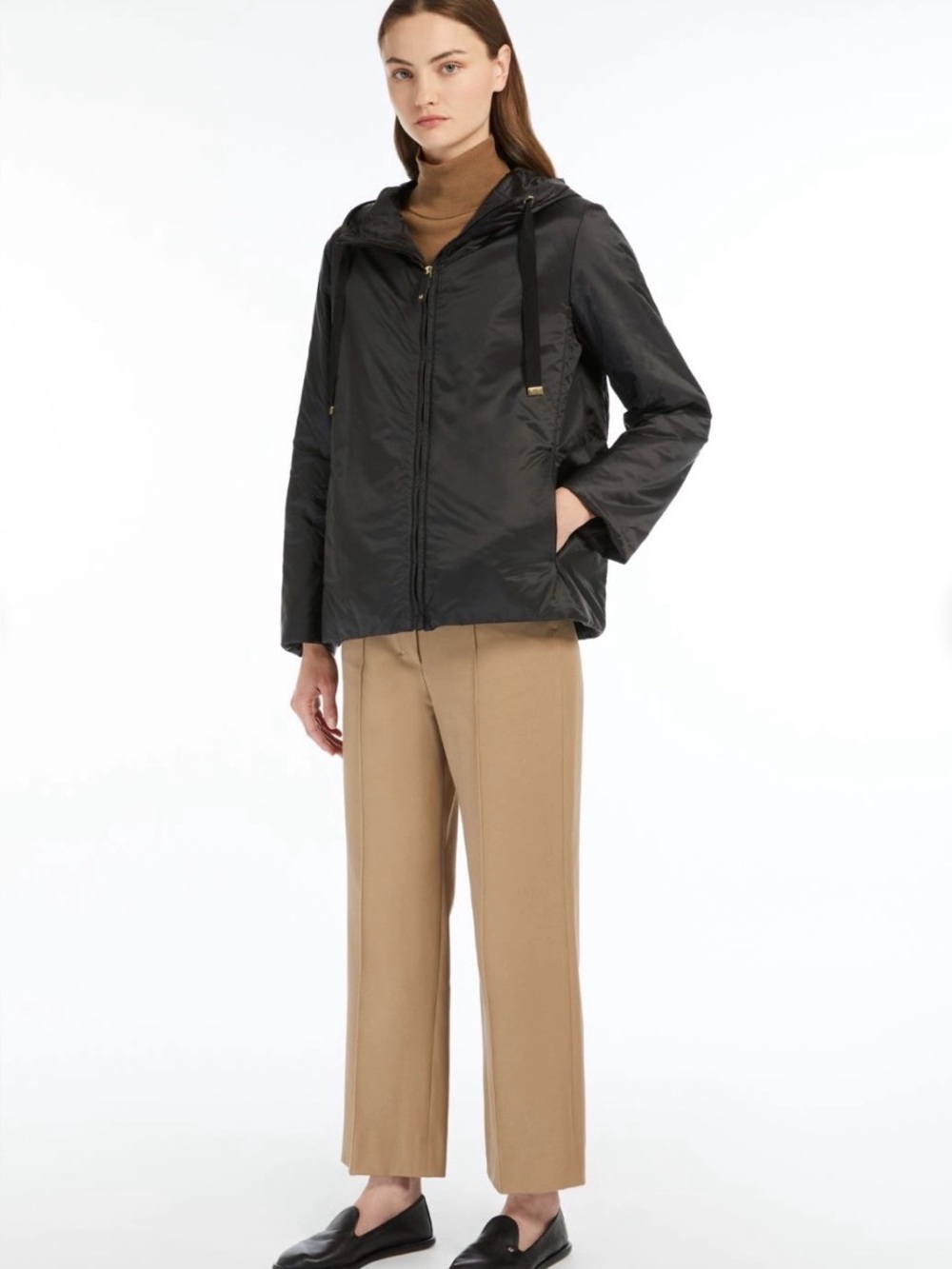 MaxMara The Cube Cameluxe Black Hooded Puffer Jacket